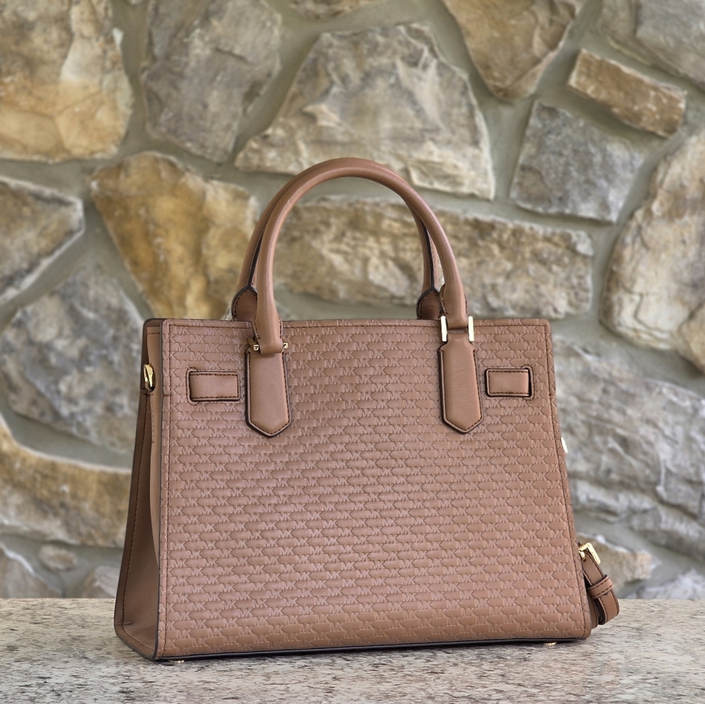 Michael Kors Hamilton Medium Brown Satchel - Picture 3 of 7